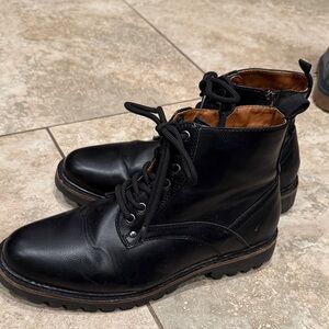 Steve Madden Black Leather Men's Boots